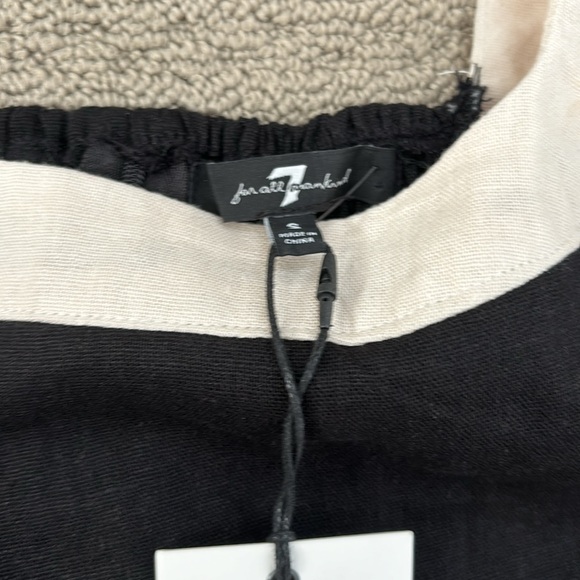 7 For All Mankind Mixed Linen Cropped Tank and Skirt Set NWT - Picture 6 of 9